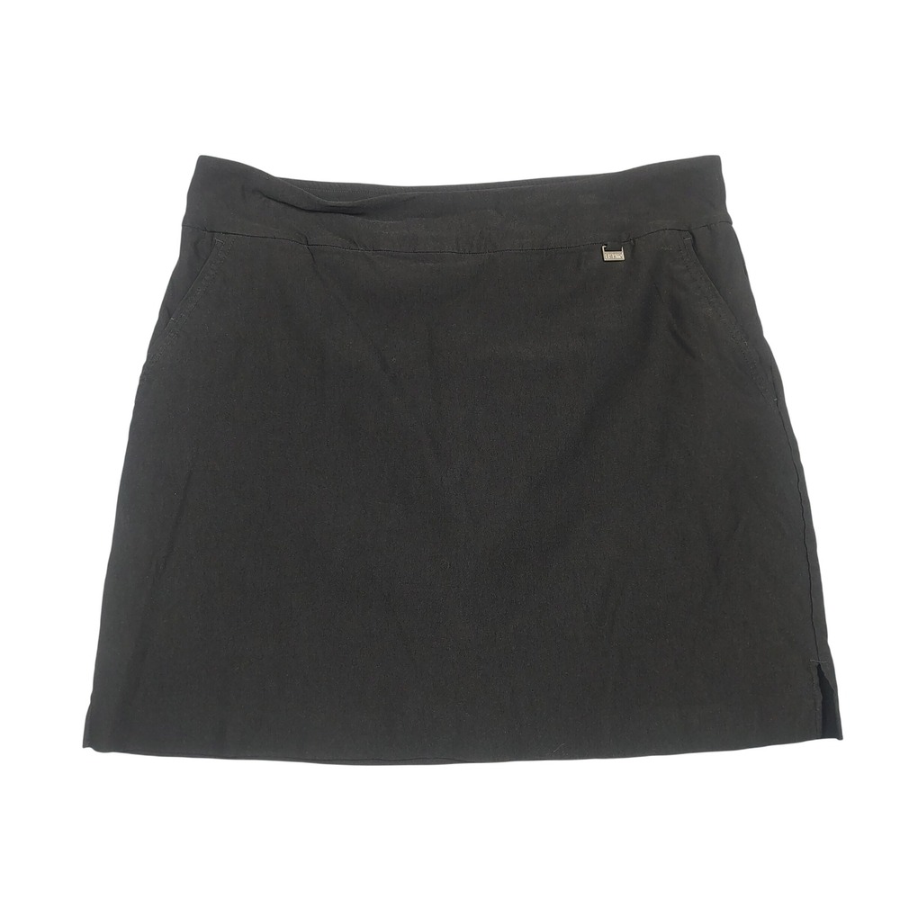 EP Pro Skort Women Size 14 Black Solid Active Golf Stretch Rayon Blend - Picture 1 of 8